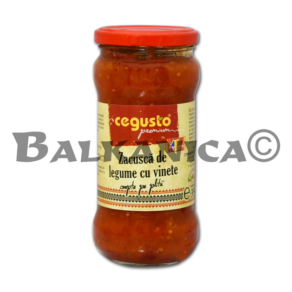 350 G ZACUSCA VEGETABLES WITH EGGPLANT CEGUSTO CONSERVFRUCT