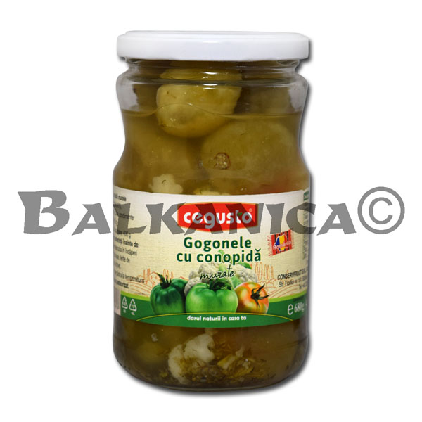 680 G PICKLED GREEN TOMATOES WITH CAULIFLOWER CEGUSTO CONSERVFRUCT