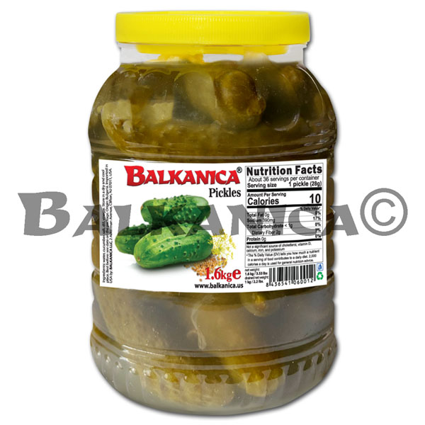 1.6 KG CUCUMBERS IN BRINE PVC BALKANICA 1.6 KG CUCUMBERS IN BRINE PVC BALKANICA