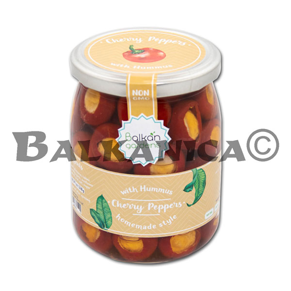 520 G RED PEPPERS CHERRY WITH HUMMUS ORTO BALKAN GARDENS