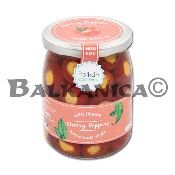 520 G RED PEPPERS CHERRY WITH CHEESE ORTO BALKAN GARDENS