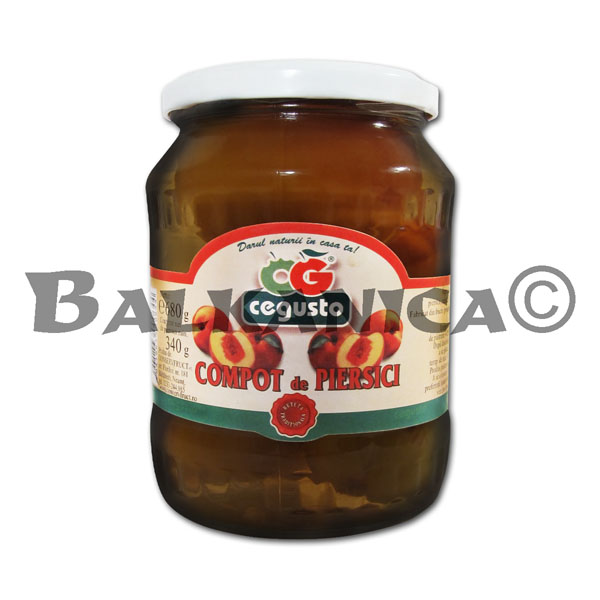 680 G COMPOTE WITH PEACH CEGUSTO CONSERVFRUCT
