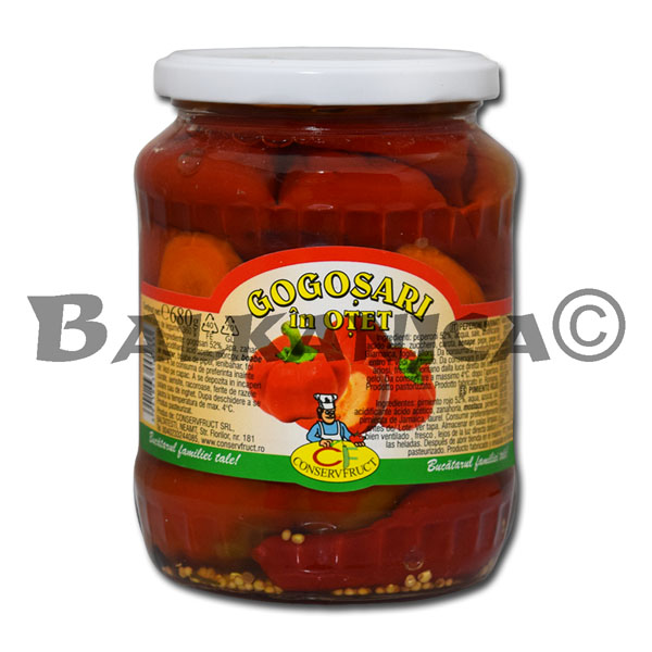 680 G BELL PEPPERS MARINATED CEGUSTO CONSERVFRUCT