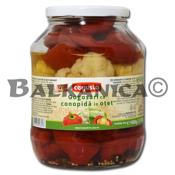 1.6 KG BELL PEPPERS WITH CAULIFLOWER IN VINEGAR CEGUSTO CONSERVFRUCT