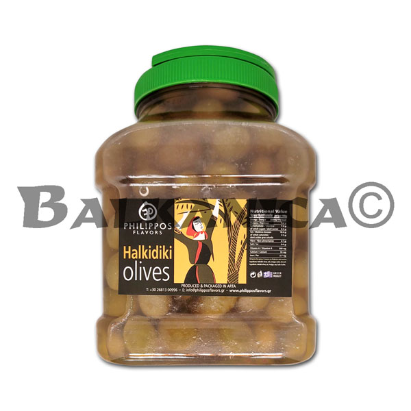2 KG OLIVES GREEN COLOSSAL 121/140 PHILIPPOS FLAVORS