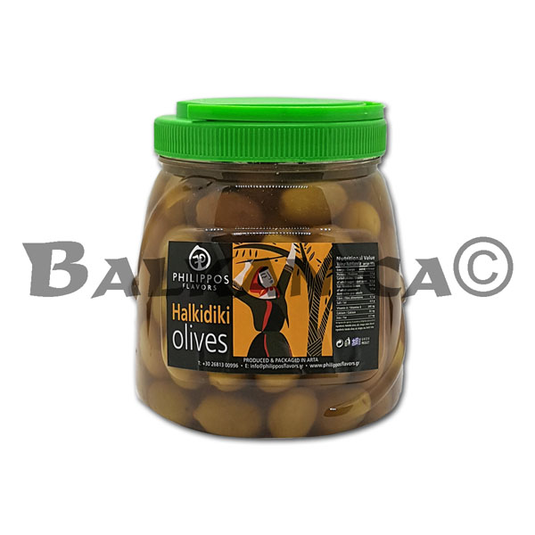 1 KG OLIVES GREEN COLOSSAL 121/140 PHILIPPOS FLAVORS