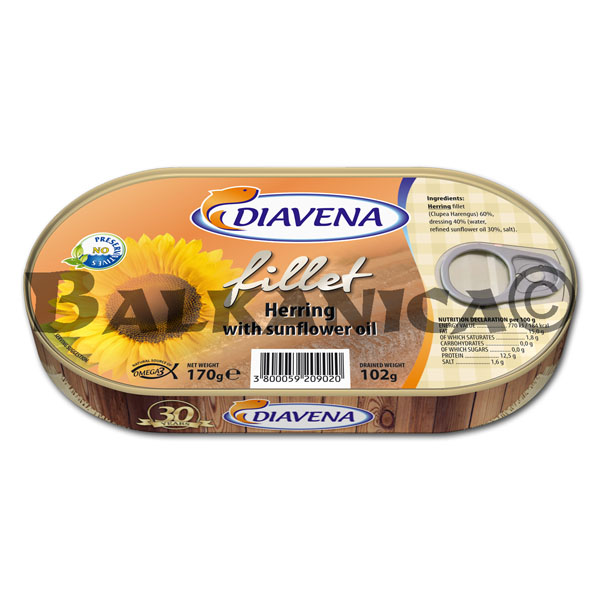 170 G HERRING FILLET IN OIL DIAVENA 170 G HERRING FILLET IN OIL DIAVENA