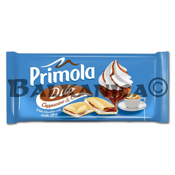 87 G CHOCOLATE WHITE CAPPUCCINO AND CREAM DUO PRIMOLA 87 G CHOCOLATE WHITE CAPPUCCINO AND CREAM DUO PRIMOLA
