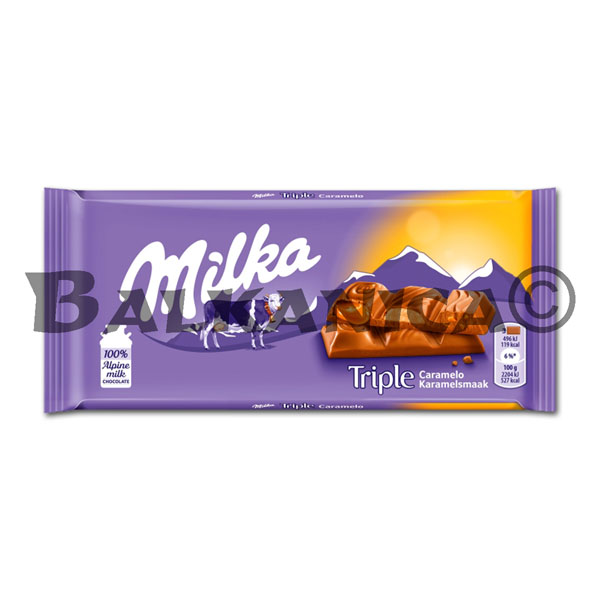 90 G CHOCOLATE TRIPLE CARAMEL MILKA 90 G CHOCOLATE TRIPLE CARAMEL MILKA