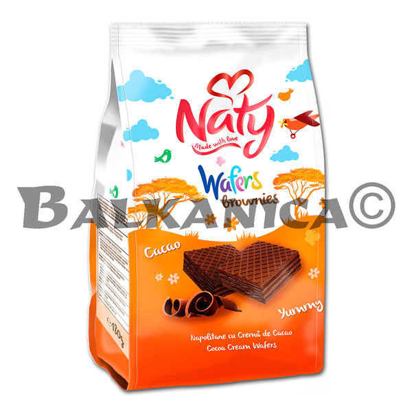 180 G WAFERS WITH COCOA CREAM BROWNIES NATY