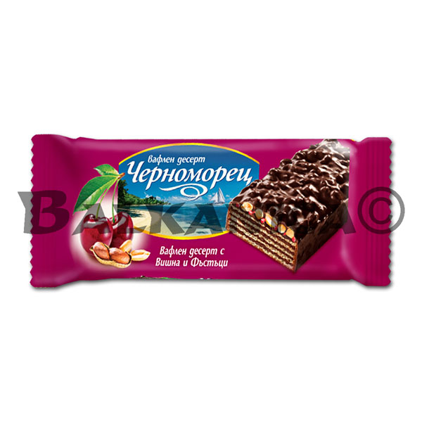 75 G WAFER DESSERT WITH SOUR CHERRY AND PEANUTS CHERNOMORETS