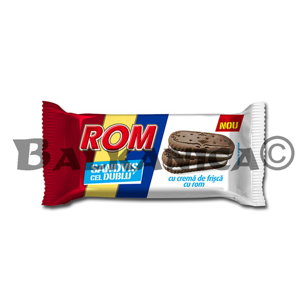 36 GR BISCUITS SANDWICH RUM COCOA AND CREAM DUBLU ROM 36 GR BISCUITS SANDWICH RUM COCOA AND CREAM DUBLU ROM