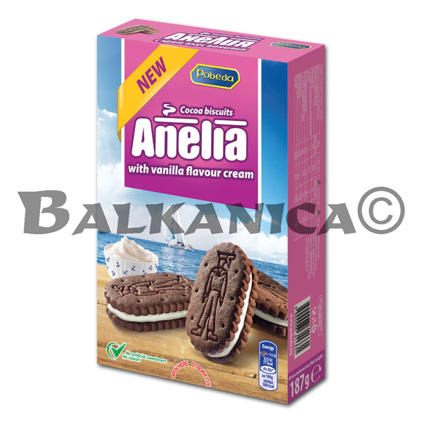 187 G BISCUITS SANDWICH VANILLA CREAM ANELIYA POBEDA 187 G BISCUITS SANDWICH VANILLA CREAM ANELIYA POBEDA