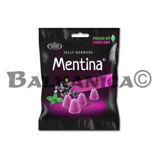 80 G CANDIES JELLY BLACKCURRANT MENTINA ZZGO