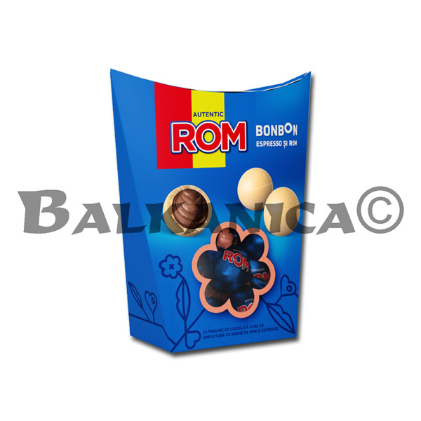 130 G PRALINE DE CIOCOLATA ALBA CU UMPLUTURA CU AROME DE ROM SI ESPRESSO ROM