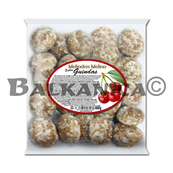 400 G COOKIES WITH FILLING OF SOUR CHERRY FLAVOR MELINA