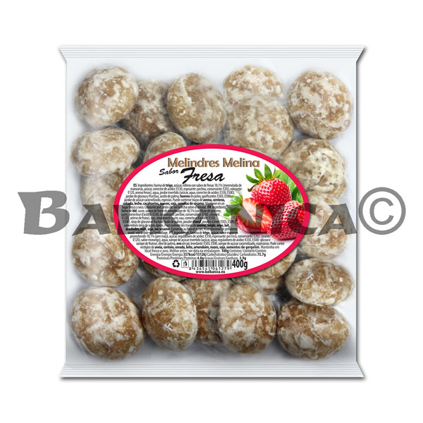 400 G COOKIES WITH FILLING OF STRAWBERRY FLAVOR MELINA