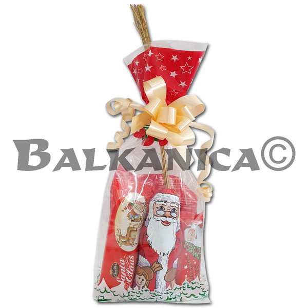125 G BAG SANTA CLAUS FIGURES WITH STICK CHOCO PACK