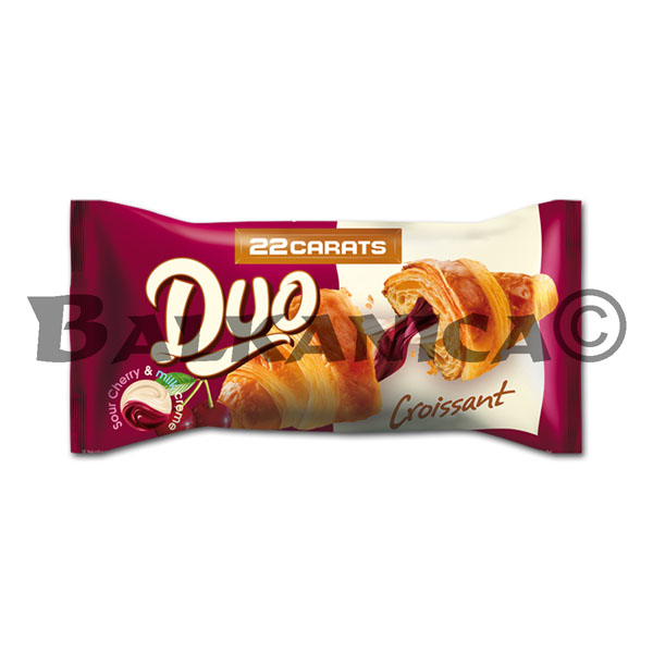 80 G CROISSANT WITH SOUR CHERRIES AND MILK DUO 22 CARATS