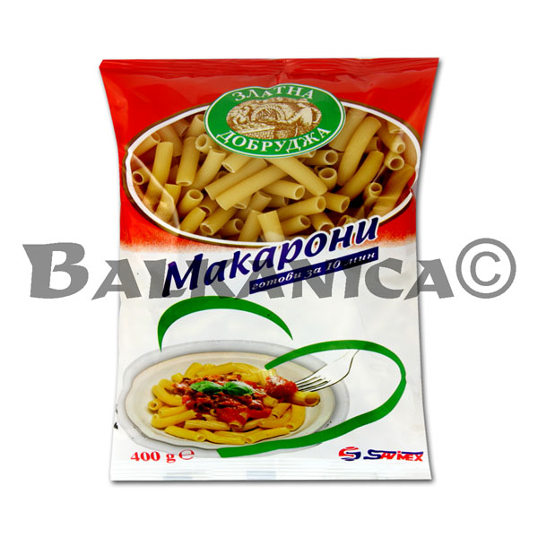 400 G MACARONI SHAPED PLAIN STRAIGHT F8 ZLATNA DOBRUDJA 400 G MACARONI SHAPED PLAIN STRAIGHT F8 ZLATNA DOBRUDJA