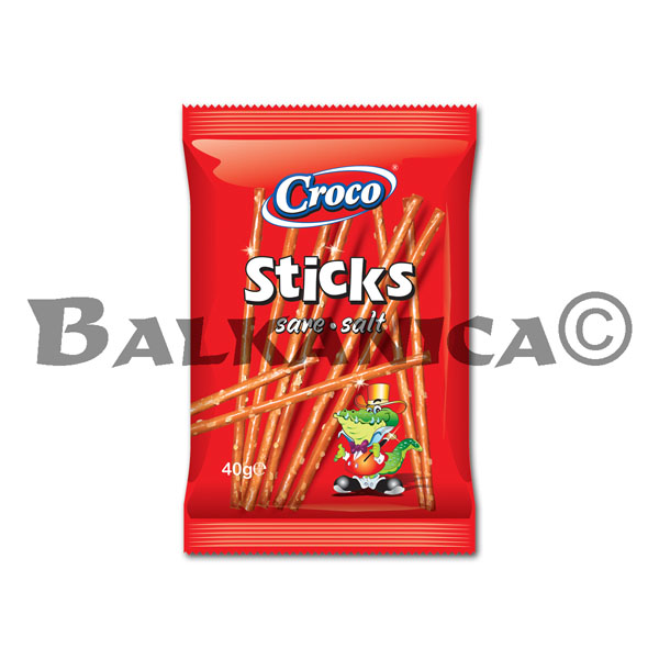 40 G PRETZEL STICKS SALT CROCO 40 G PRETZEL STICKS SALT CROCO