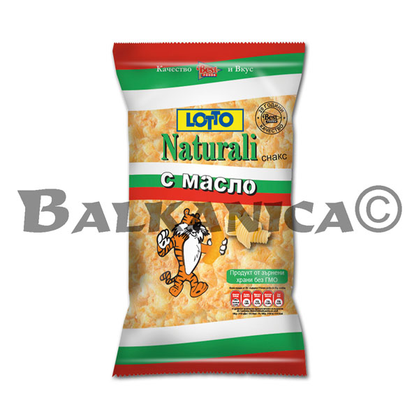 60 G SNACKS NATURALI WITH BUTTER LOTTO