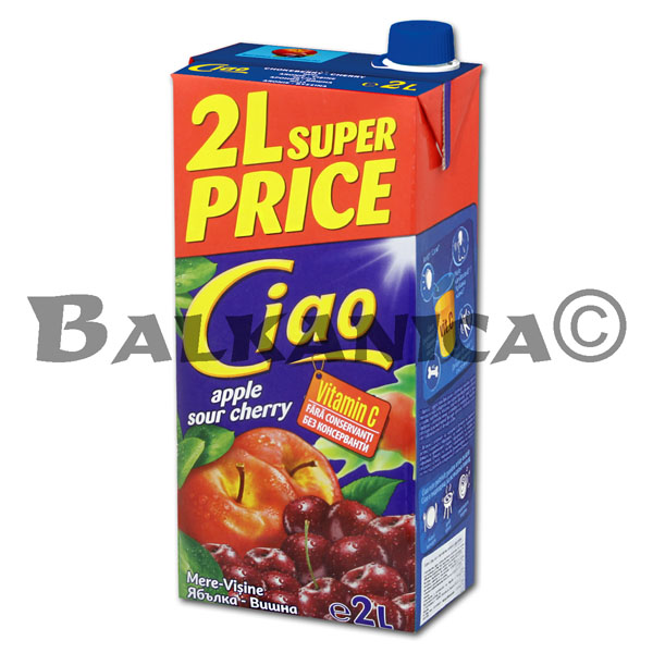 2 L JUICE APPLE AND SOUR CHERRY CIAO 2 L JUICE APPLE AND SOUR CHERRY CIAO