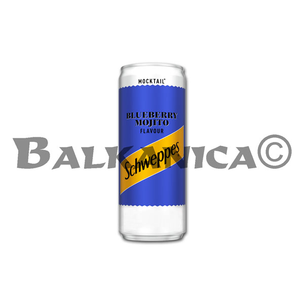 0.25 L BLUEBERRY MOJITO NON - ALCOHOLIC SCHWEPPES